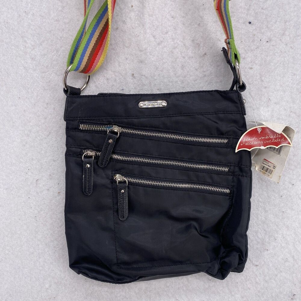 Franco Sarto Organization Over The Rainbow Black Crossbody Bag NWT Travel Retro - Picture 15 of 16
